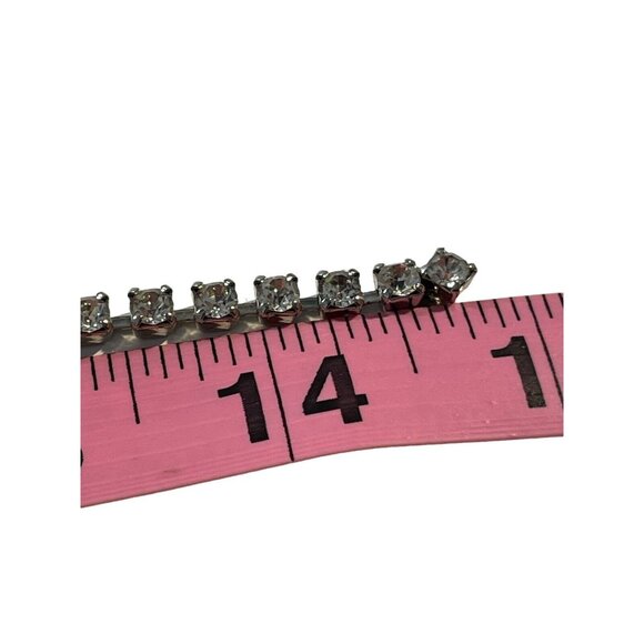 Vintage La Rel Signed Silver Tone Clear Icy Rhinestone Link Choker Necklace - Picture 11 of 12